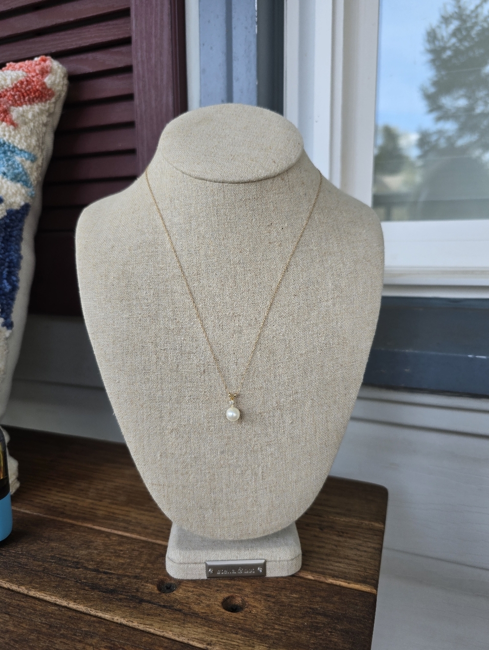 Amour 14k Yellow Gold Cultured Freshwater Pearl and Diamond Pendant with Chain